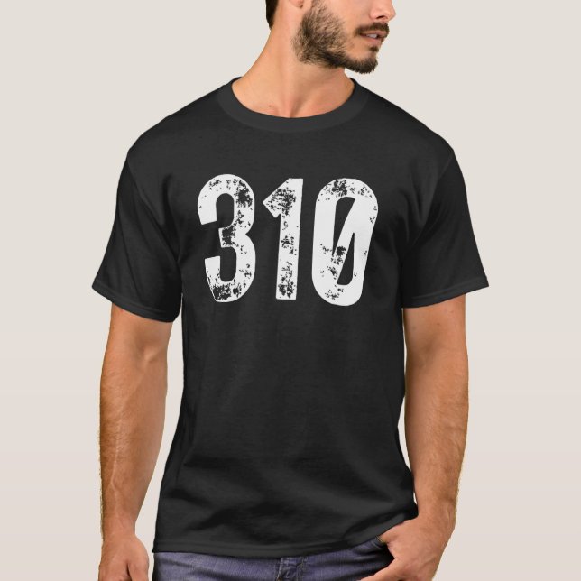 Camiseta 310 Código de área Área de teléfono móvil de Los Á (Anverso)