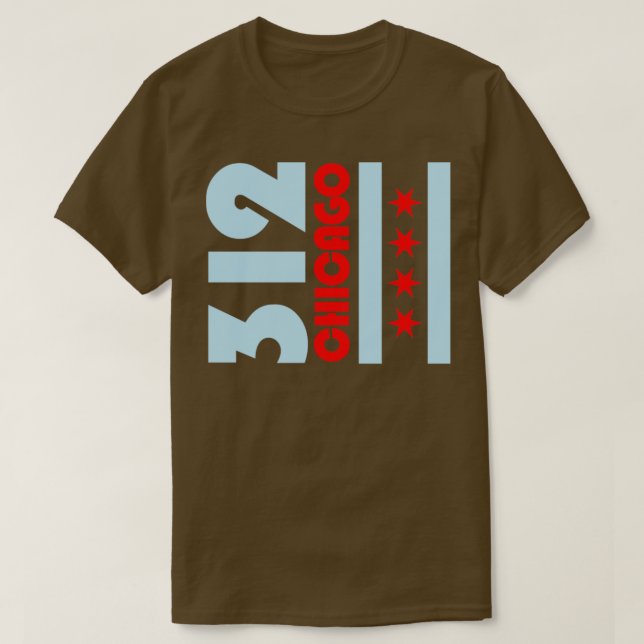 Camiseta 312 Chicago Flag Illinois Chi Town (Diseño del anverso)