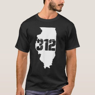 Camiseta 312 Strong Chicago Illinois Area Code Número T Shi