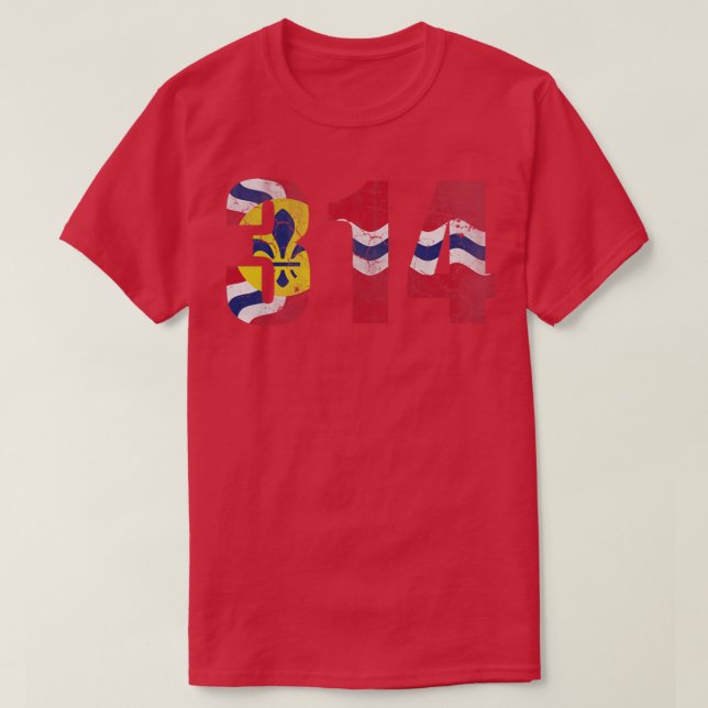 Camiseta 314 Bandera De St Louis Missouri (Diseño del anverso)