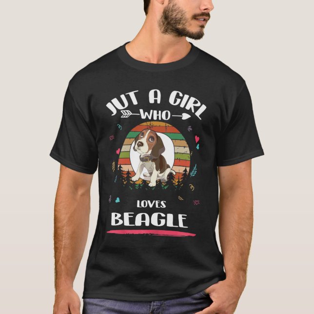 Camiseta 314 Sólo Un Chica Que Ama A Beagle (Anverso)