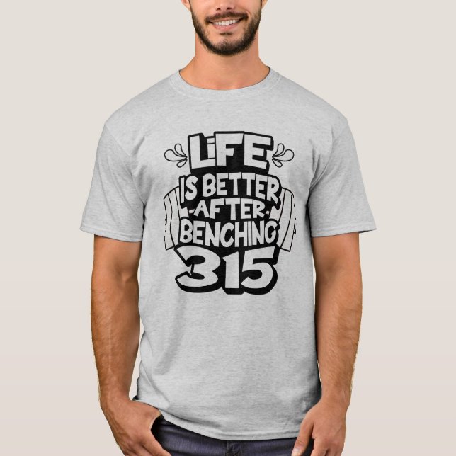 Camiseta 315 Lb Sentadilla Powerlifting PR (Anverso)