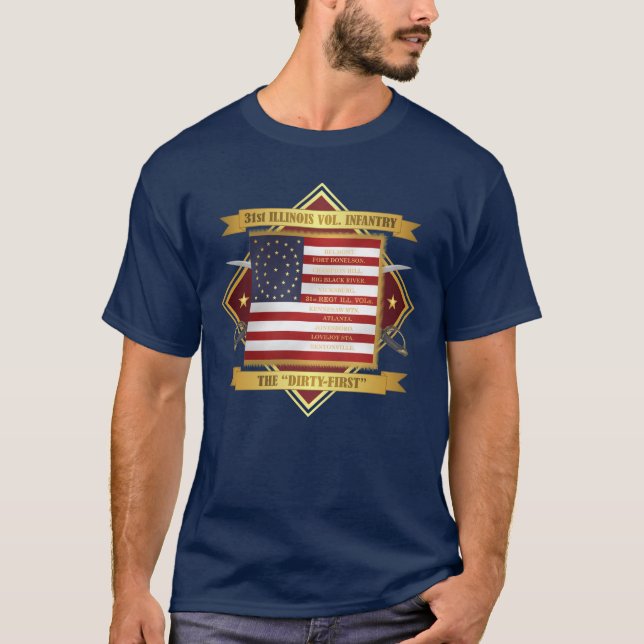 Camiseta 31.ª Infantería Voluntaria de Illinois (Anverso)