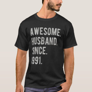 Camiseta 31° Aniversario Boda De Él Asombroso Esposo