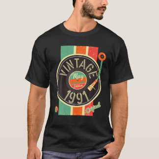 Camiseta 31 años Cumpleaños Hombre 1991 Mayo Antigüedad con