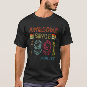 Camiseta 31 años de edad increíble desde agosto de 1991 31e