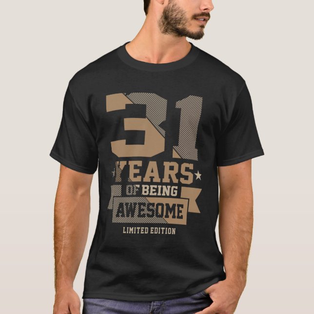 Camiseta 31 Años De Impresionante Regalo De Cumpleaños 31 (Anverso)
