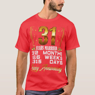 Camiseta 31 años de matrimonio gracioso 31 años de Boda