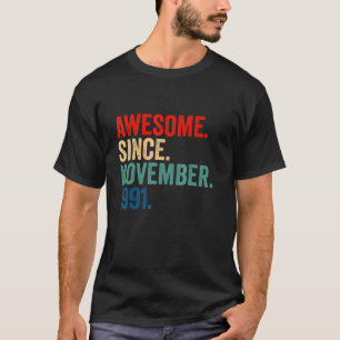 Camiseta 31 años trigésimo primer cumpleaños desde noviembr
