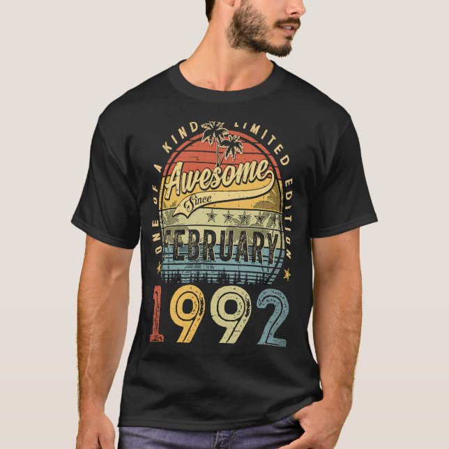 Camiseta 31° cumpleaños increíble desde febrero de 1992 31  (Anverso)