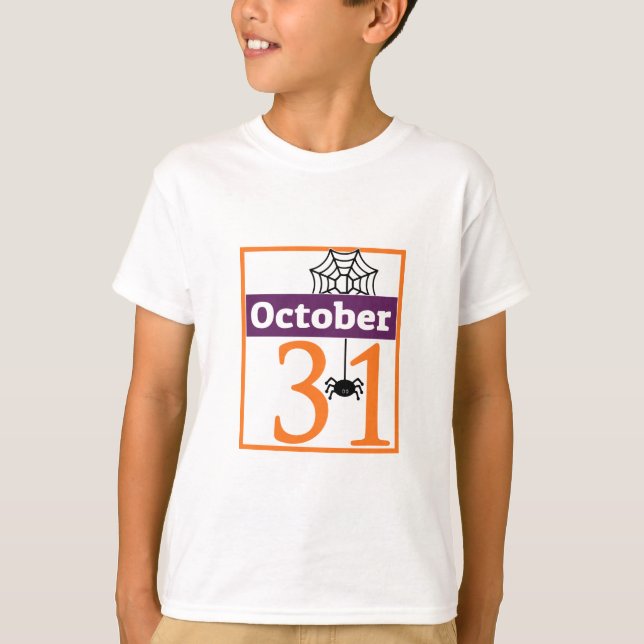 Camiseta 31 de octubre Halloween personalizado (Anverso)