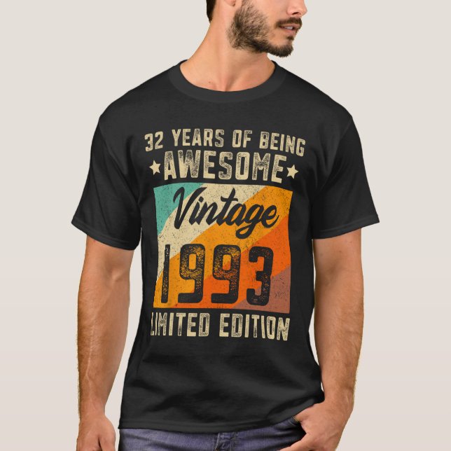 Camiseta 32º cumpleaños hombres mujeres de 32 años de edad  (Anverso)