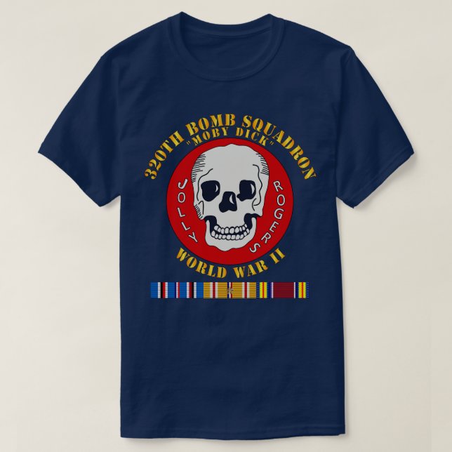 Camiseta 320.º Escuadrón de Bomba WWII con PAC SVC (Diseño del anverso)