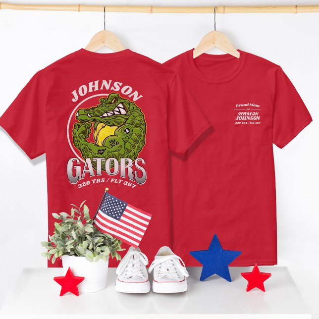 Camiseta 320 Graduación de Formación Básica de Gators Air F (Air Force Basic Military Training BMT Graduation TRS Mascot T-shirts, 320 Gators Shirt, Proud Mom)