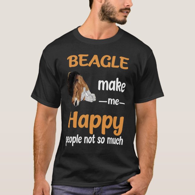 Camiseta 327 Beagle Make Me Happy (Anverso)
