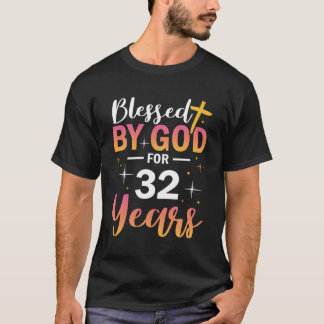 Camiseta 32.ª Bendición De Dios Por 32 Años