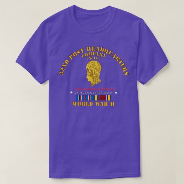 Camiseta 32.ª sede del Fuerte Huachuca AZ WII con EE.UU. (Diseño del anverso)