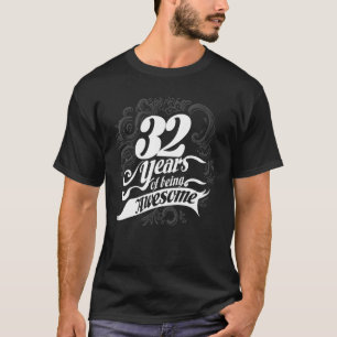 Camiseta 32 Años De Edad 32 Vintage De Cumpleaños Que Es In