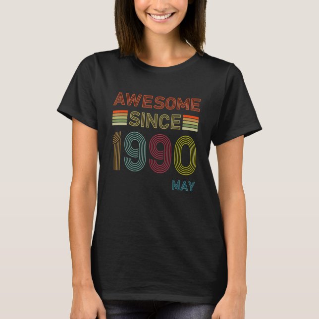 Camiseta 32 años de edad increíble desde mayo de 1990 32º c (Anverso)