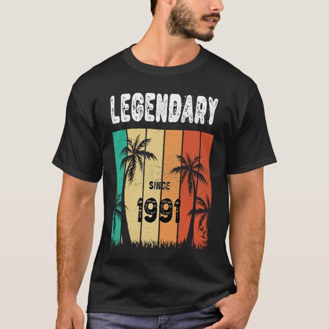 Camiseta 32 Birthday 1991 Birthday  for Men and Women (Anverso)