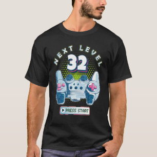 Camiseta 32 controlador de juegos Birthday Gamer Next Level