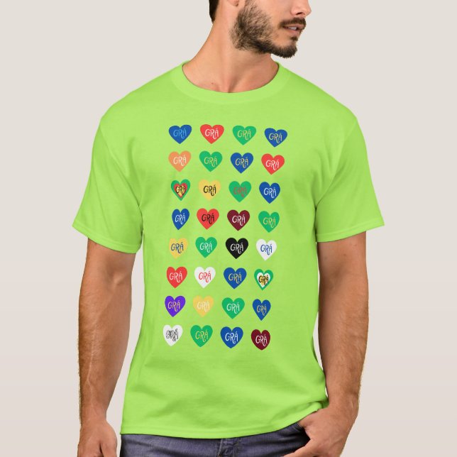 Camiseta 32 Counties of Grá (Love) - Irish County Colours (Anverso)