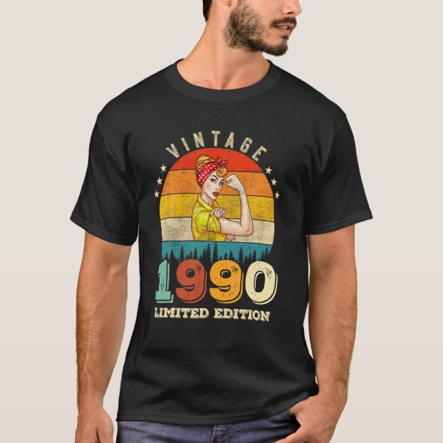 Camiseta 32 Cumpleaños 1990 Edición Limitada Viñeta 32 Año (Anverso)