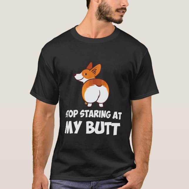 Camiseta 32 Deja de Mirar Mi Trasero Corgi (Anverso)