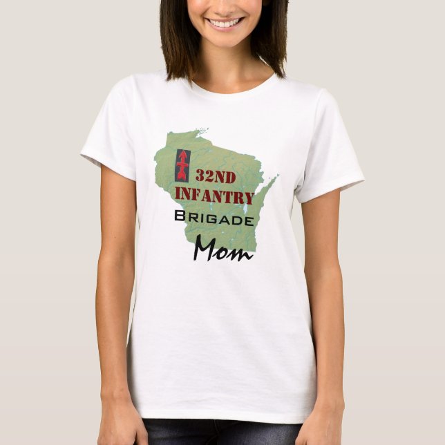 Camiseta 32do Brigada de la infantería con el mapa de (Anverso)