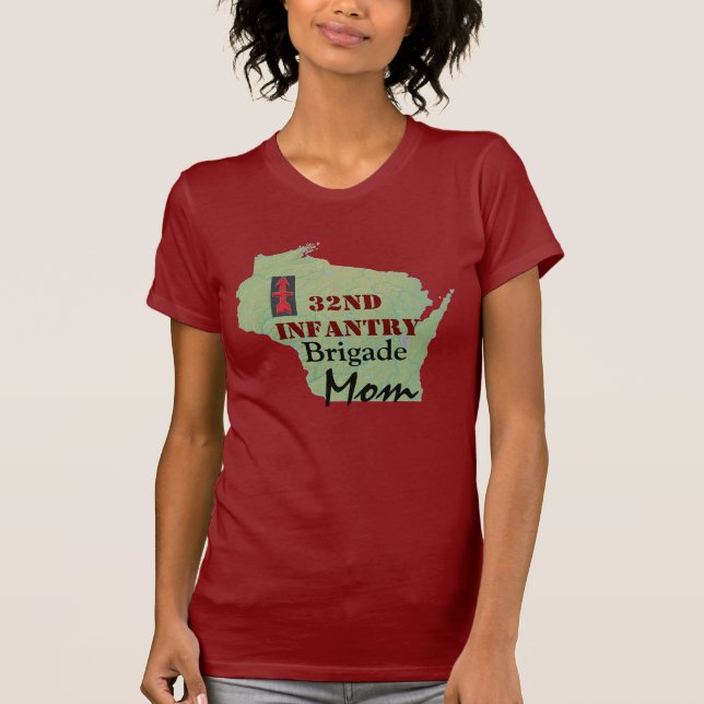 Camiseta 32do Brigada de la infantería con el mapa de (Anverso)