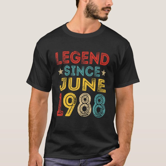 Camiseta 33ª Leyenda De Cumpleaños Desde Junio De 1988 Dolo (Anverso)