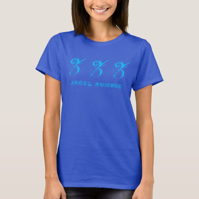 Camiseta 333 (NÚMERO DE ANGEL) Singularidad, azul - (Anverso)