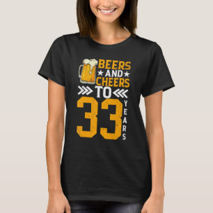Camiseta 33.ª Cerveza De Cumpleaños Y Saludos A 33 Años Mug