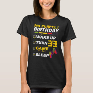 Camiseta 33.ª Fiesta De Cumpleaños Perfecta Para Jugador De