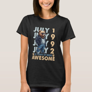 Camiseta 33.ª leyenda del oso de cumpleaños julio de 1992 d