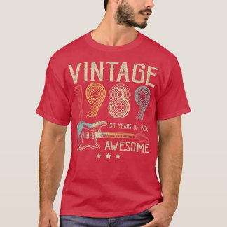 Camiseta 33.ª Nacimiento Mujeres Hombres Vintage Gui 1989