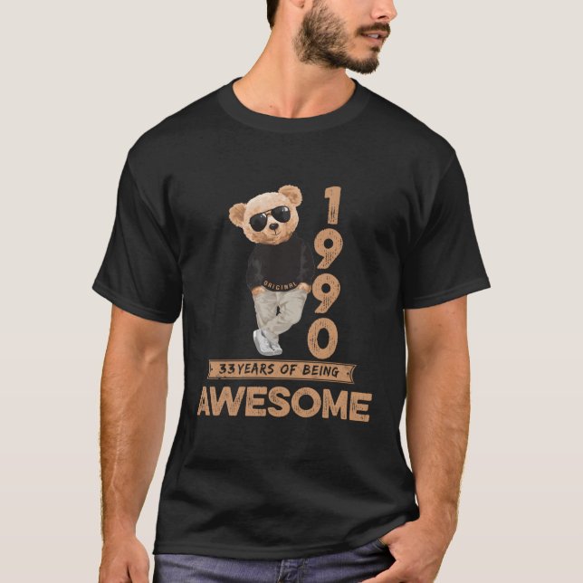 Camiseta 33.ᵉʳ 1990 Original Awesome Teddy Bear (Anverso)