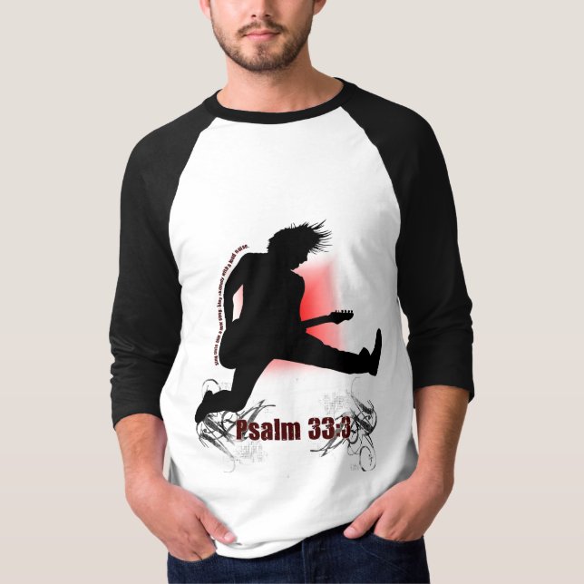 Camiseta 33:3 del salmo del fuerte ruido (Anverso)