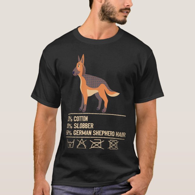 Camiseta 33 Algodón Baba Pastor Alemán pelo Pastor Alemán (Anverso)