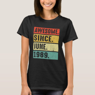 Camiseta 33 años alucinante desde junio de 1989 33 cumpleañ