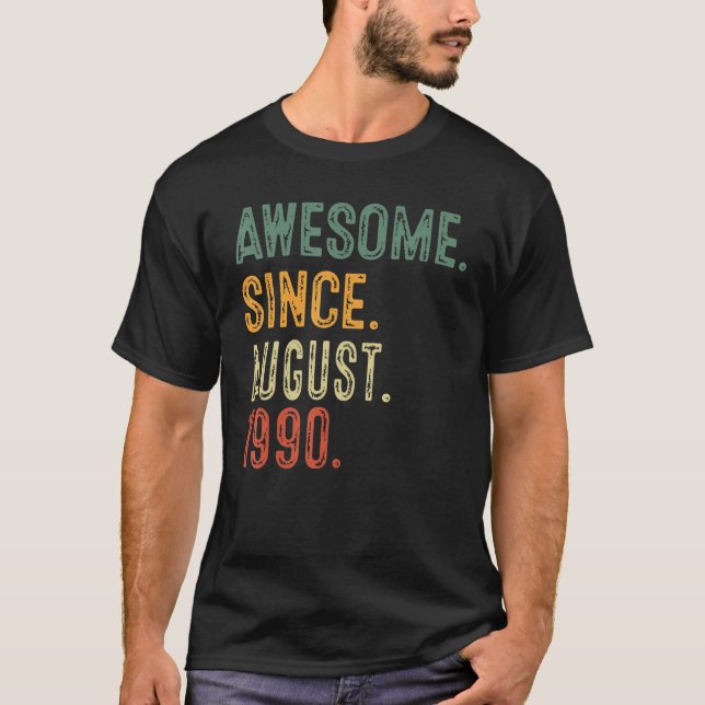 Camiseta 33 años de edad alucinante desde agosto de 1990 33 (Anverso)