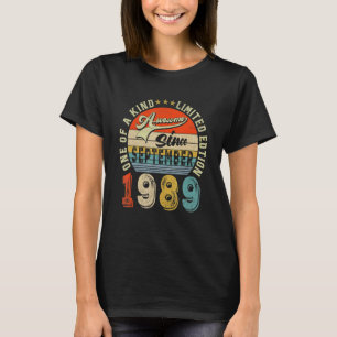 Camiseta 33 años de edad asombrosa desde setiembre