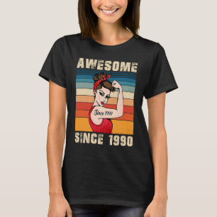 Camiseta 33 años de edad increíble desde 1990 33 años de ed