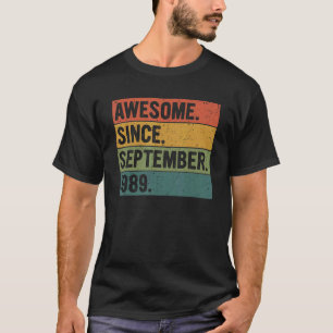 Camiseta 33 años de edad increíble desde septiembre de 1989