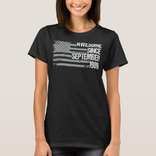 Camiseta 33 años de edad increíble desde septiembre de 1989