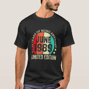 Camiseta 33 años Junio de 1989 33a cumpleaños