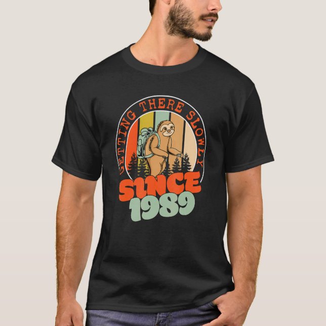 Camiseta 33 Años Llegando Lentamente Desde 1989 33er Nacimi (Anverso)