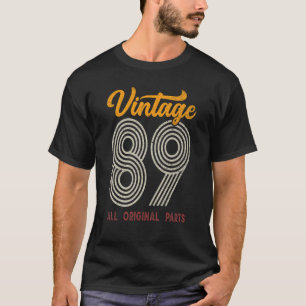 Camiseta 33 años Vintage 1989 33ª Decoración de cumpleaños