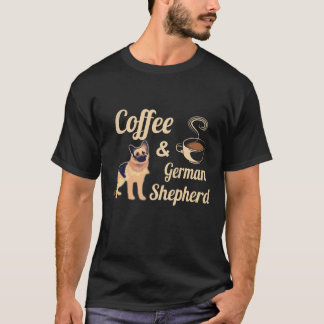 Camiseta 33 Café y pastor alemán