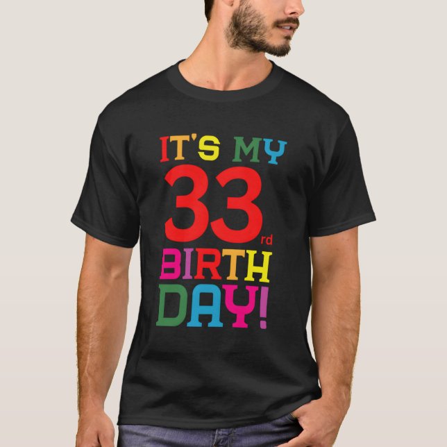 Camiseta 33 Colorido Feliz Es Mi 33° (Anverso)